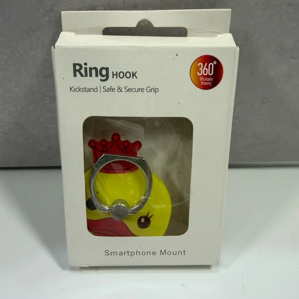 💜3/$15 Ring Hook Smartphone Mount - Yellow Duck Design